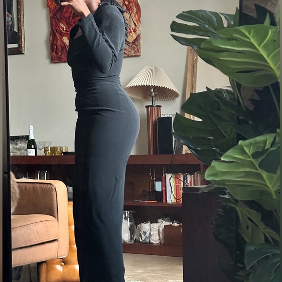 Vintage Steven Stolman Black Long Sleeve Maxi Dress – Size 8 - Picture 4 of 7